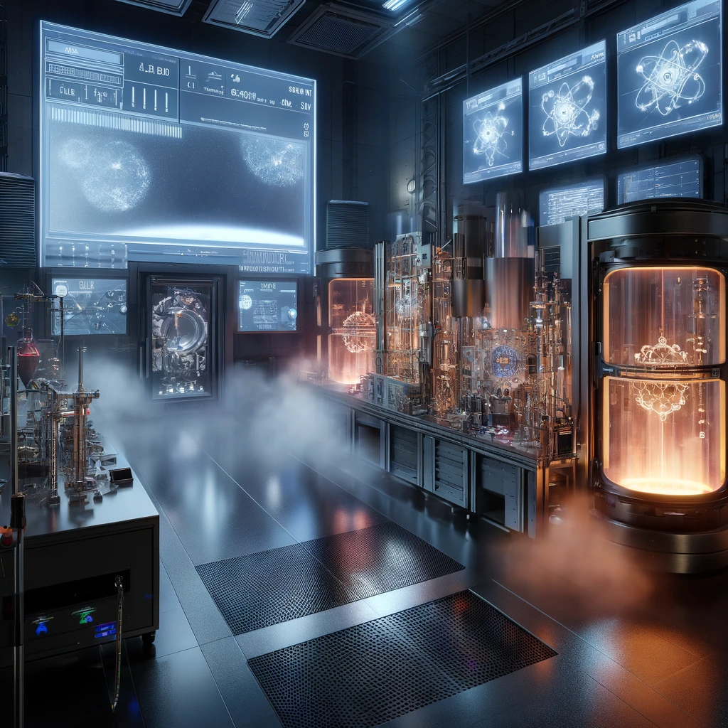Laboratorio de investigación. Imagen generada por IA.