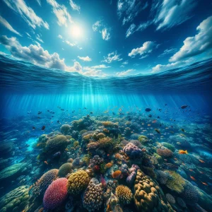 Otro punto de vista de la vida del océano. Imagen generada por IA.