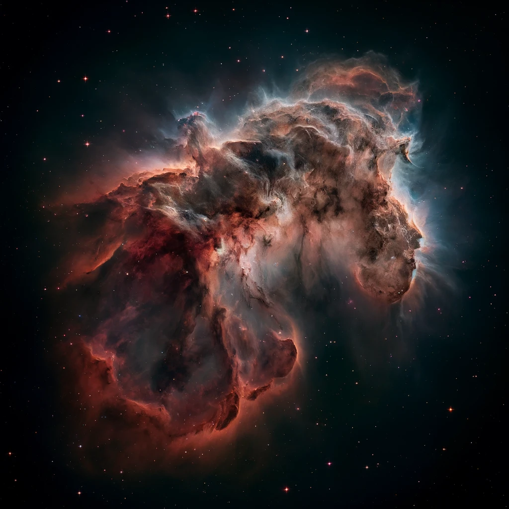 Representación de una nebulosa generada por IA.
