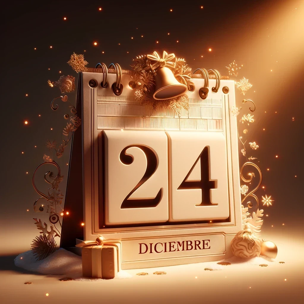 Un calendario decorado en el día 24 de diciembre. Imagen generada por IA
