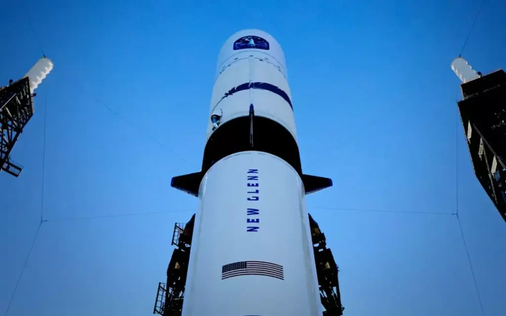 Imagen del mega cohete New Glenn de Blue Origin con licencia creative commons. Todos los derechos y los créditos al sitio freemalaysiatoday.com