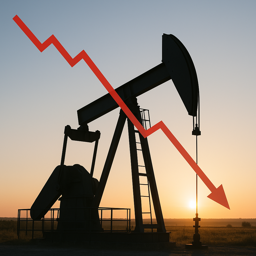 Precio del petróleo a la baja. Imagen representativa generada por IA
