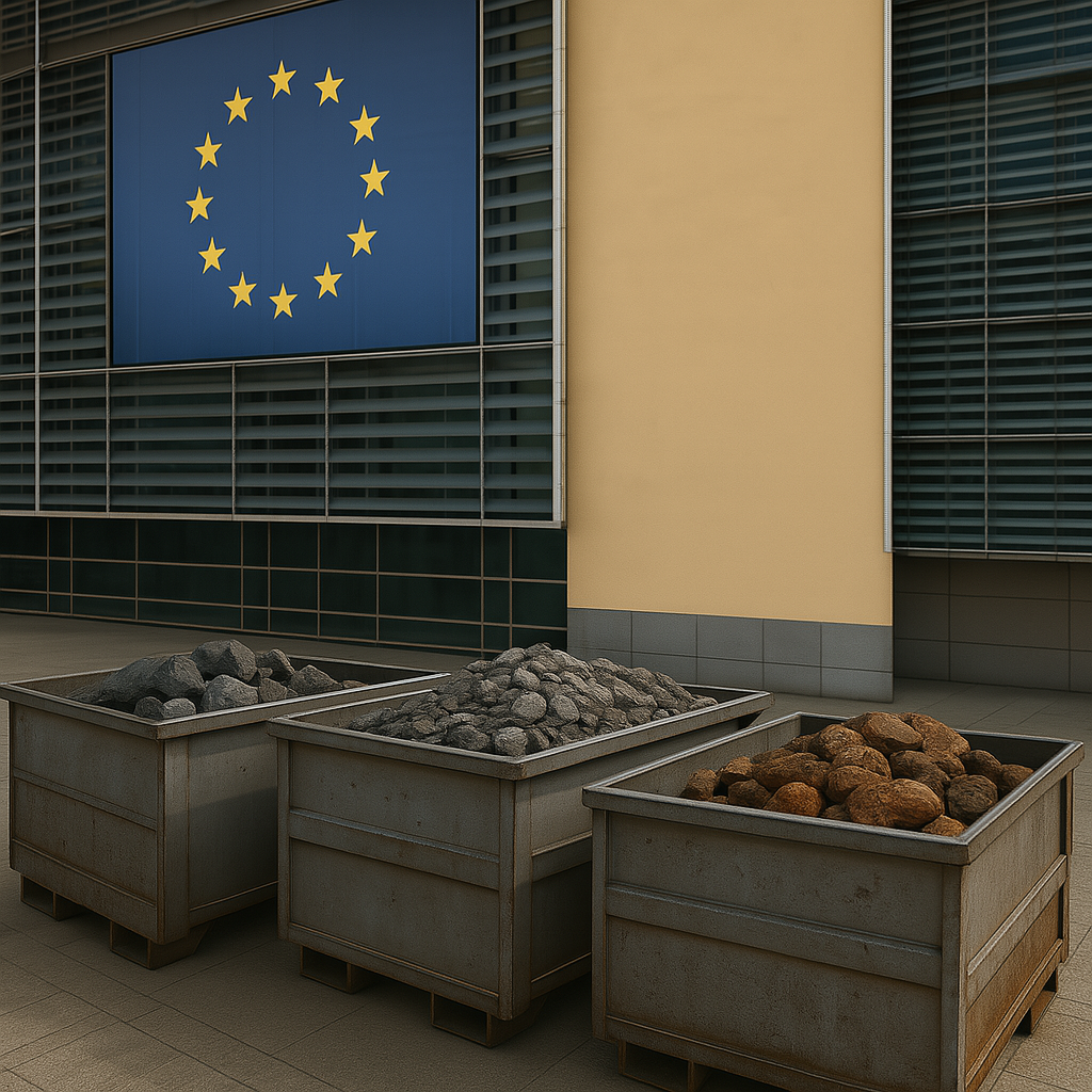 Acopio de minerales críticos por parte de la Unión Europea. Imagen generada por IA