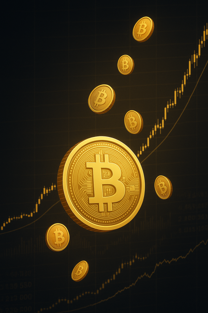 Se dispara el precio del bitcoin hasta su máximo histórico. Imagen representativa generada por IA