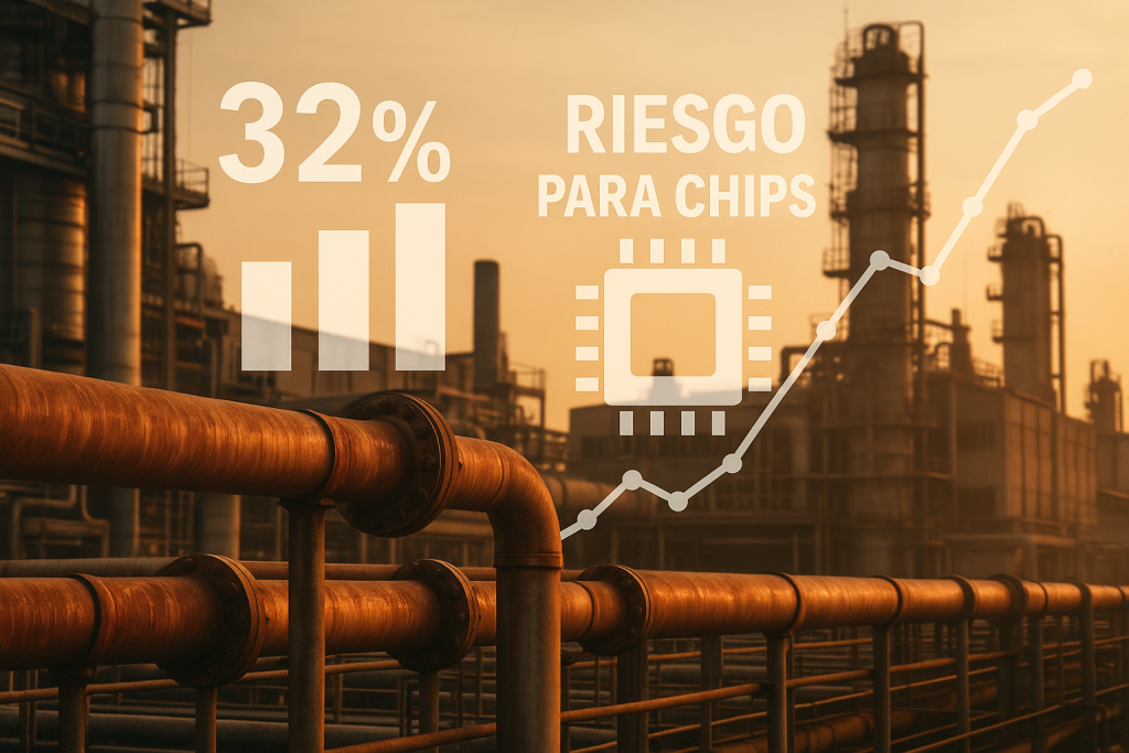 Predicciones sobre el efecto de la escasez de cobre en la producción de semiconductores en los próxiimos 10 años