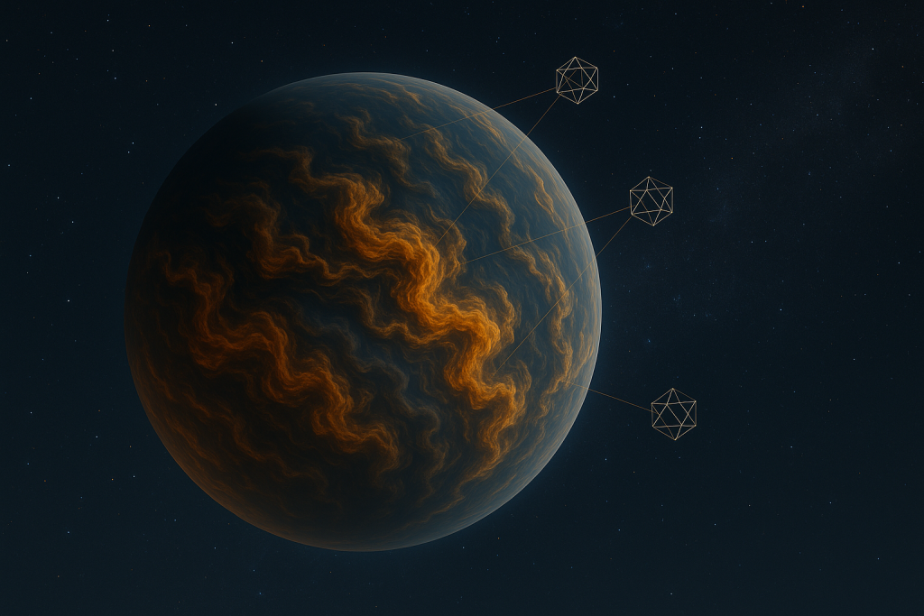 Estudio de la atmósfera de un exoplaneta. Imagen representativa generada por IA