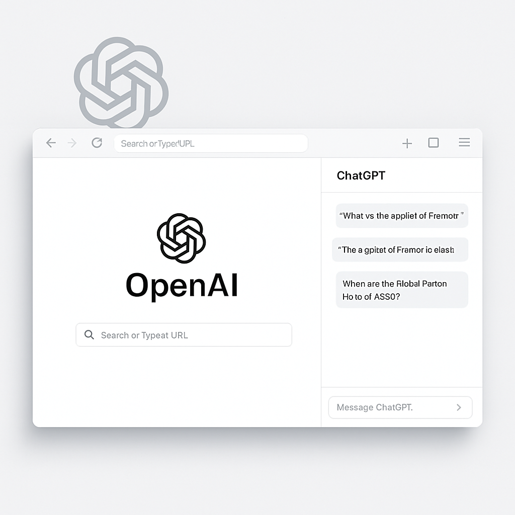 Representación artística generada por IA del futuro navegador web de OpenAI