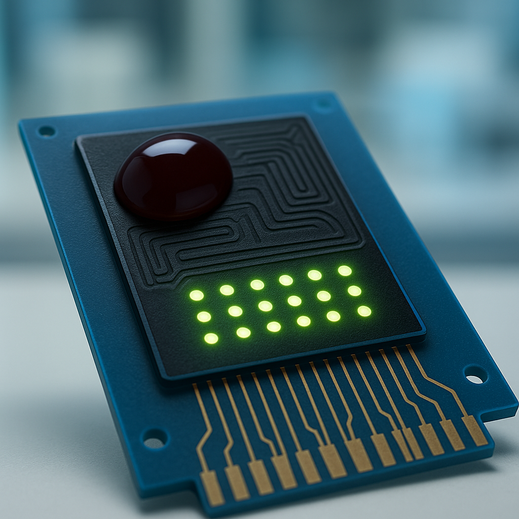 Microchip que mide respuesta inmunológica en minutos. Representación artística