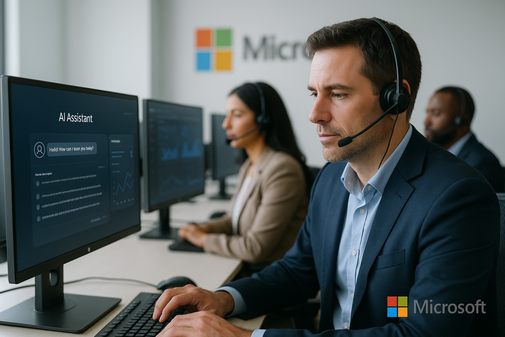 Microsoft ahorra mucho dinero utilizando IA para soporte. Imagen representativa generada por IA