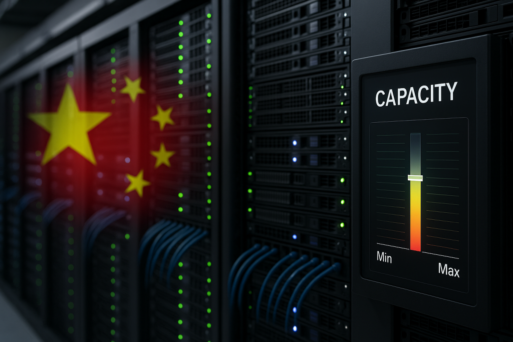 China venderá excedente de capacidad informática. Ilustración generada por IA