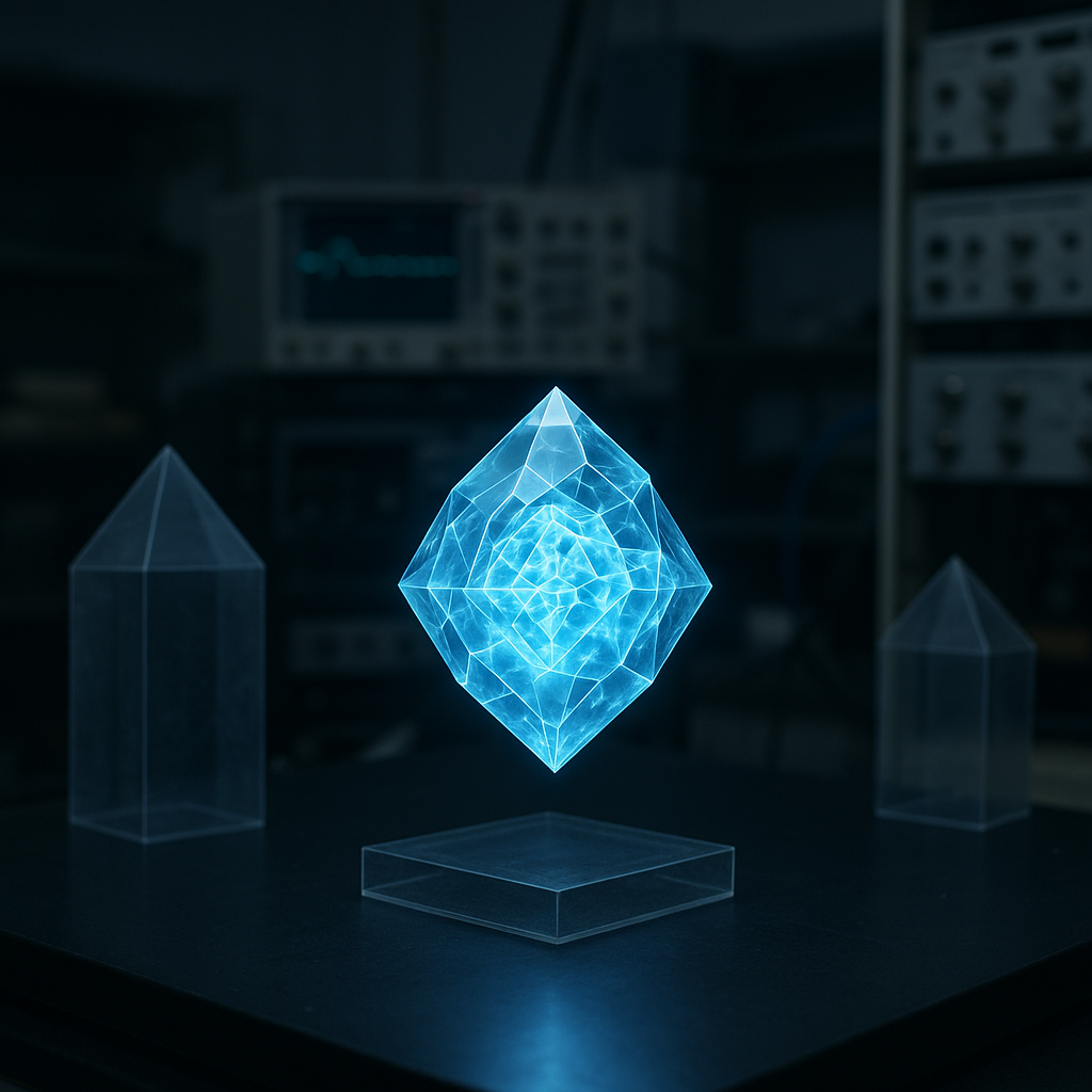 Cristales del tiempo. Representación artística generada por IA