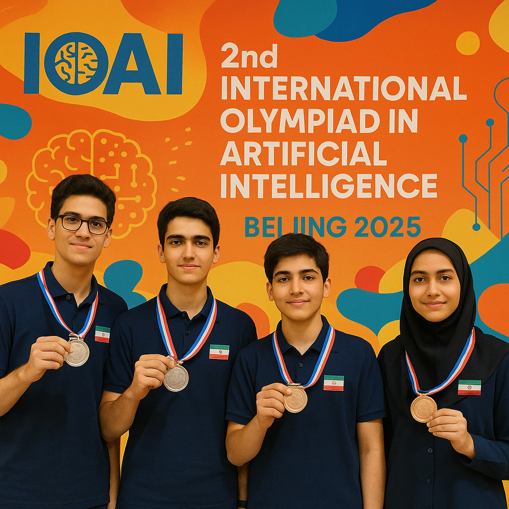 Irán destaca obteniendo medallas juveniles en la olimpiada internacional de IA. Representación generada por IA