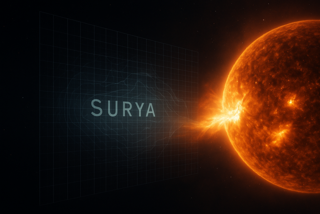 El Observatorio de Dinámica Solar (SDO) registra la actividad de la corona y la fotosfera en múltiples longitudes de onda. Esos datos alimentan el entrenamiento de Surya. Crédito: NASA/SDO.