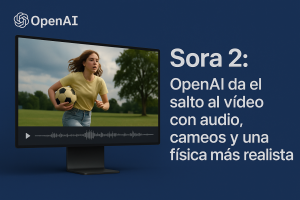 Imagen: generando video con Sora 2, el nuevo modelo de OpenAI capaz de crear vídeos realistas con audio y coherencia física en tiempo real. Representación generada por IA