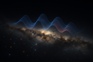 Simulación artística de la “Gran Ola” que ondula el disco estelar de la Vía Láctea según los datos de Gaia