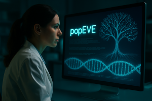 Una investigadora analiza popEVE, la IA evolutiva que acelera el diagnóstico genético