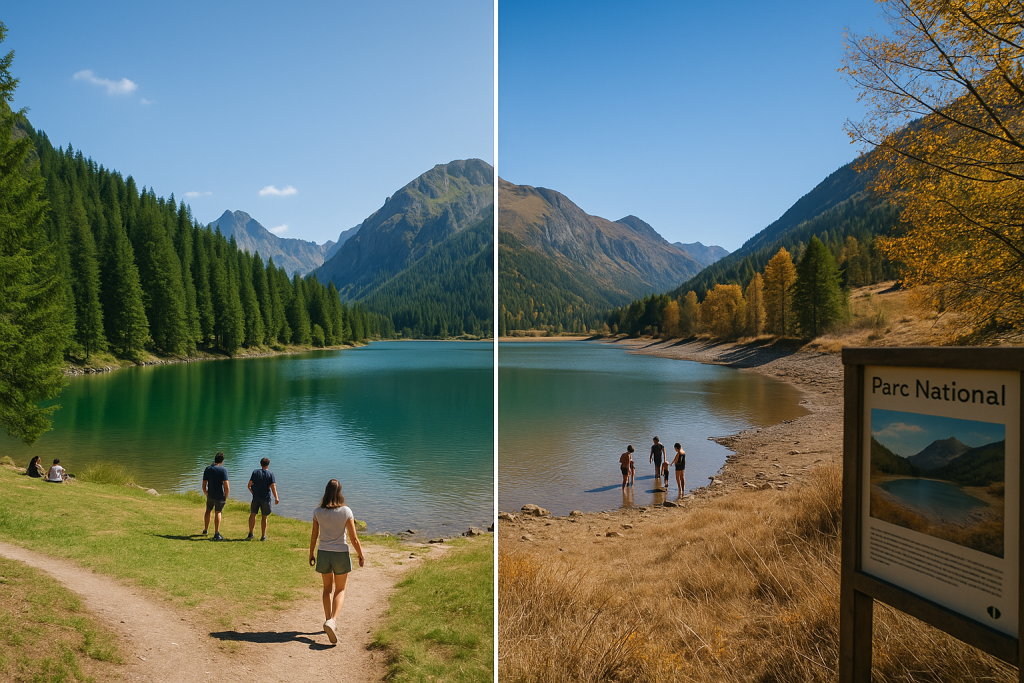 El verano se alarga: el mismo lago europeo, hoy y en un futuro cada vez más cálido