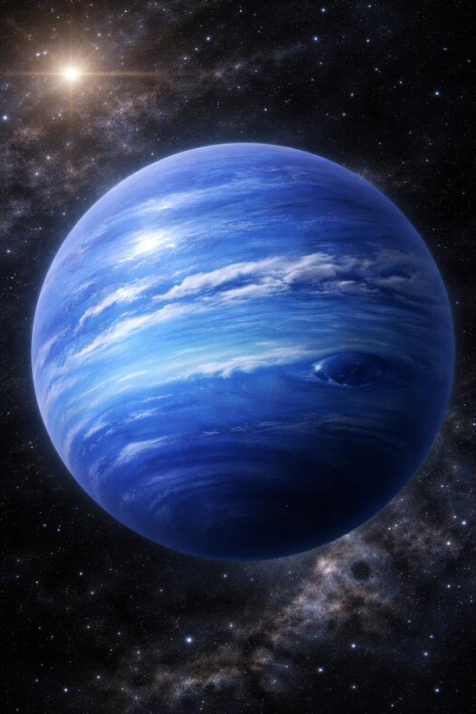Neptuno, observado desde el espacio profundo: un mundo azul que aún esconde la verdadera naturaleza de su interior