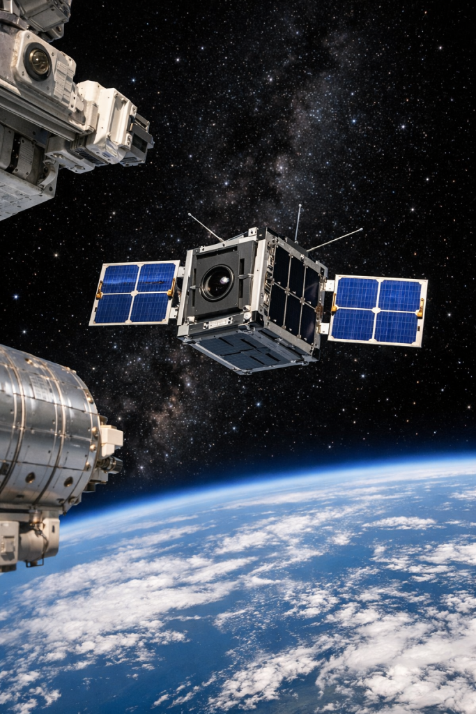 El nanosatélite mexicano Gxiba-1 se separa de la Estación Espacial Internacional para iniciar su misión de observación volcánica desde la órbita terrestre