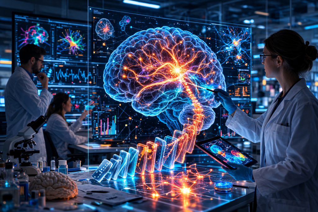 Una cascada molecular en el cerebro podría explicar cómo una pequeña señal química desencadena cambios profundos en las redes neuronales asociadas al autismo