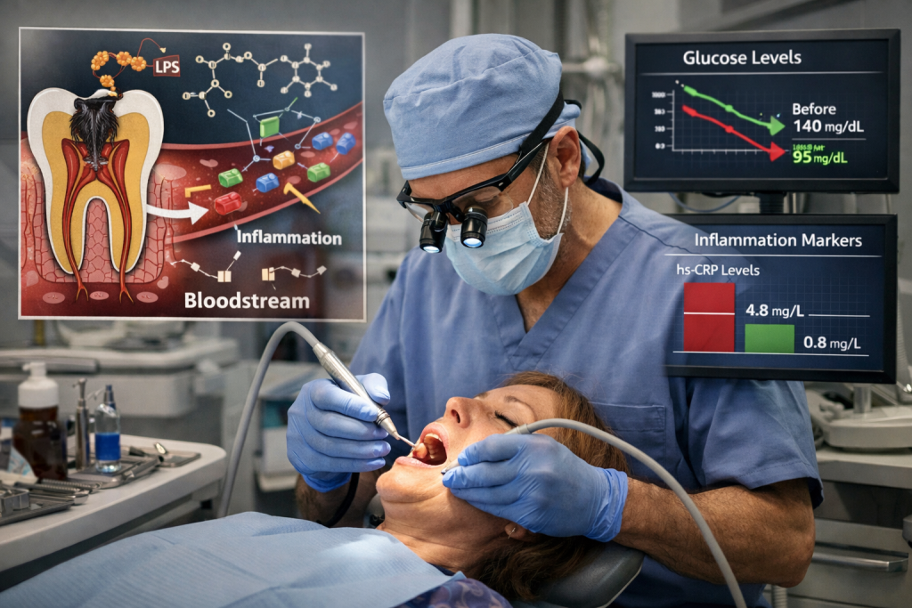 Eliminar una infección dental crónica puede reducir la inflamación sistémica y mejorar marcadores metabólicos del organismo