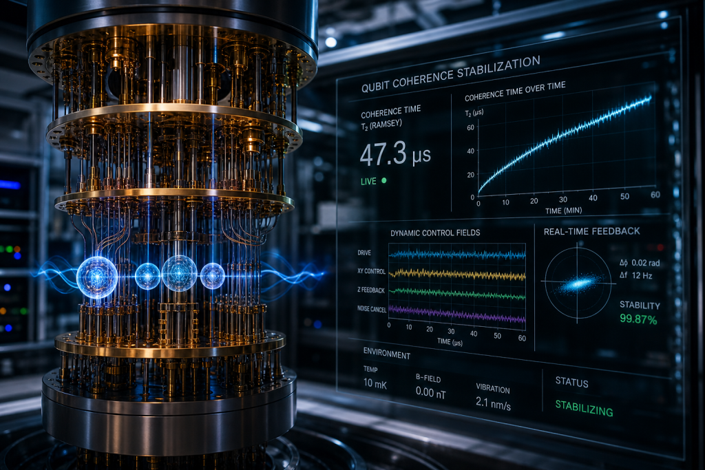 Control dinámico en tiempo real: así se prolonga la vida de los qubits en la nueva generación de computación cuántica